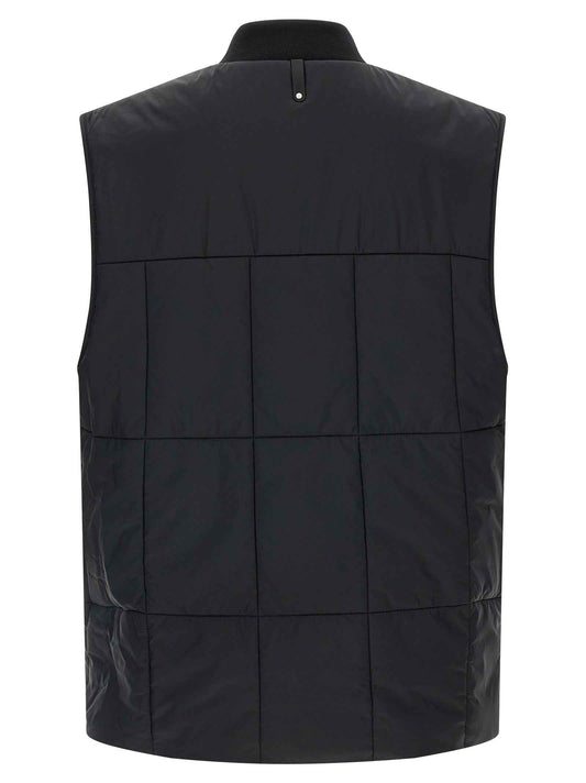 Black Nylon Sleeveless Jacket