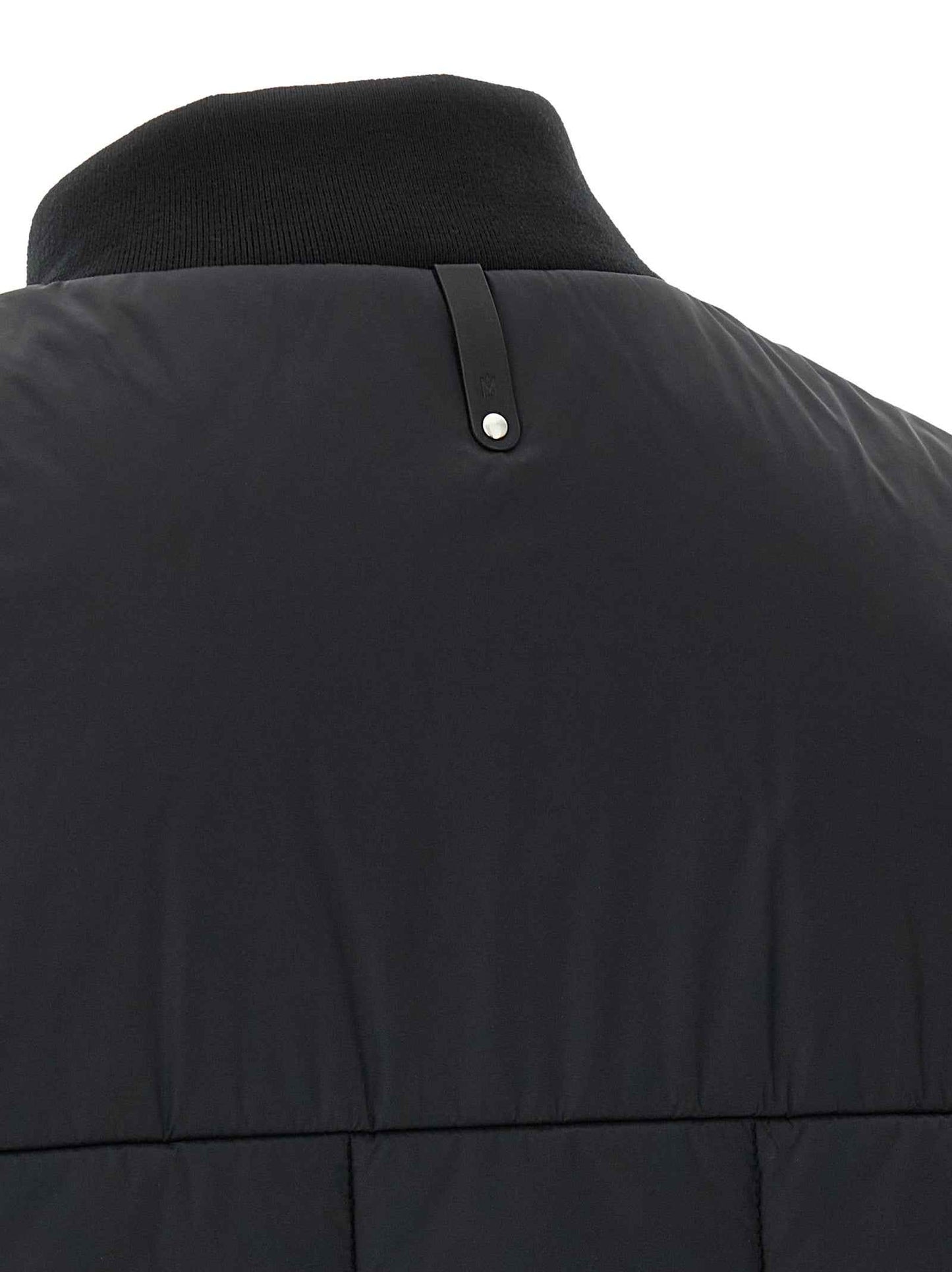Black Nylon Sleeveless Jacket
