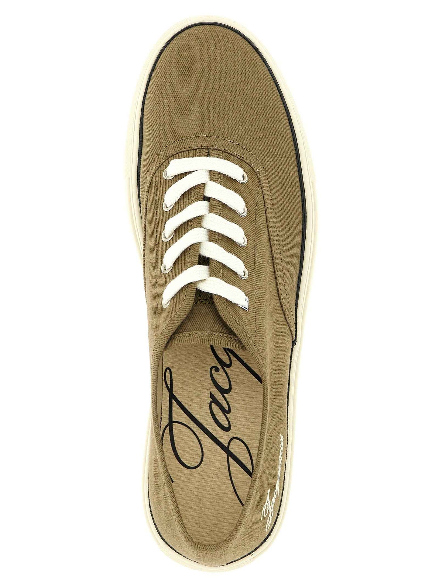 Bicolor Cotton Low Top Sneakers