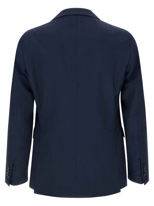 Blue Virgin Wool Two-Piece Suit