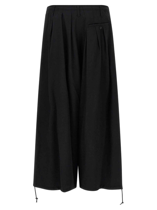Black Triacetate Casual Pants