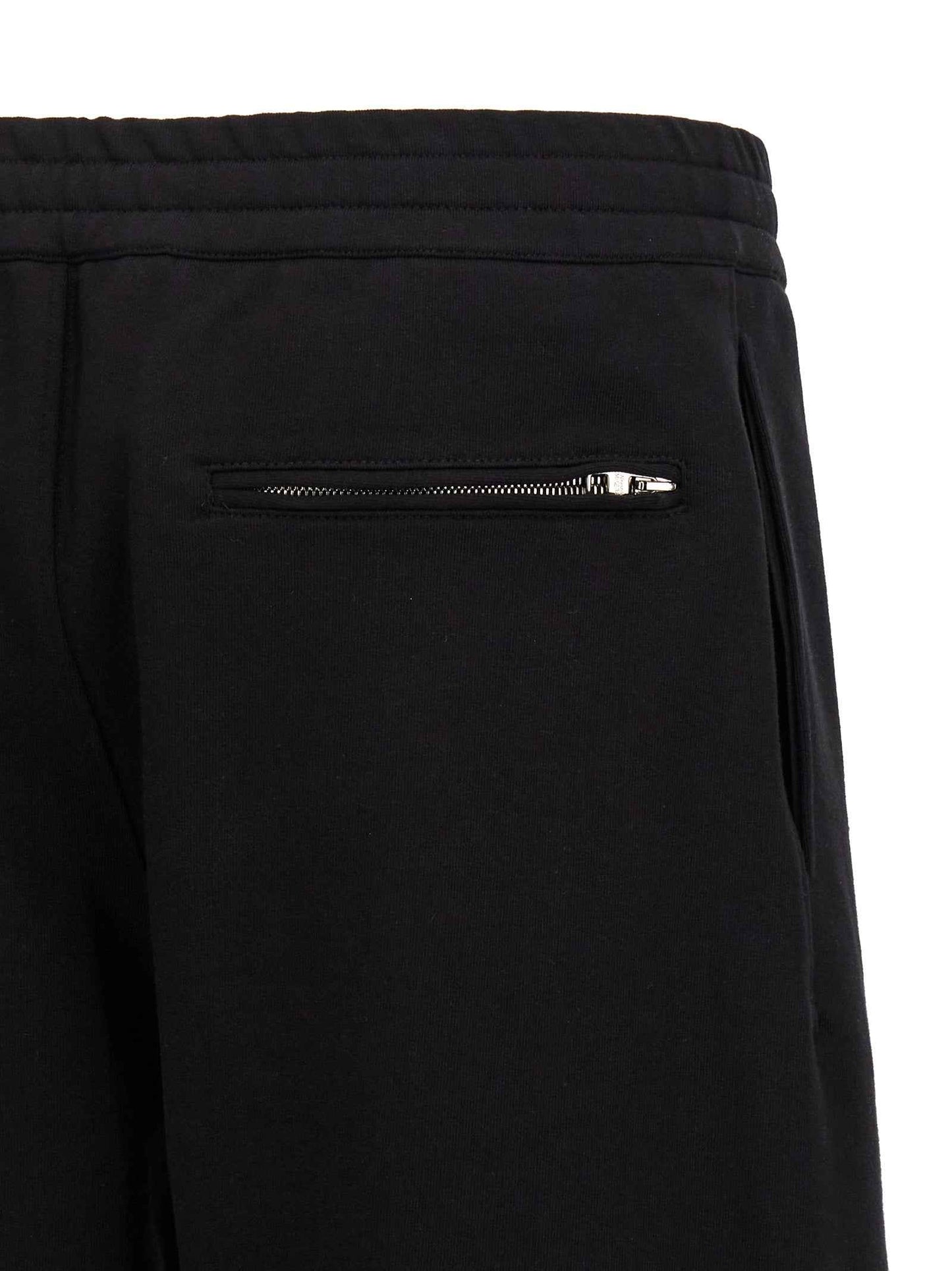 Black Cotton Bermuda Shorts