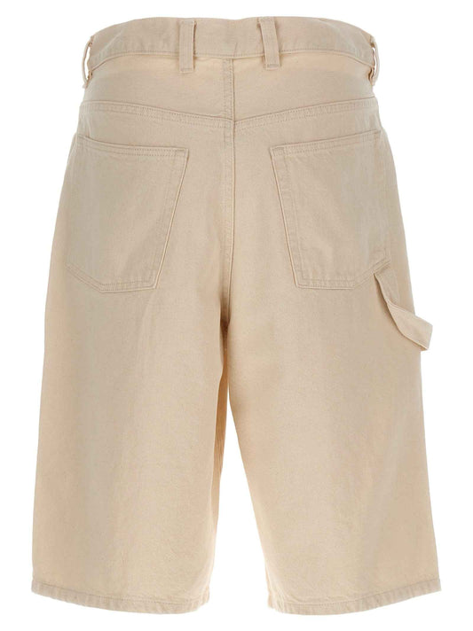 Beige Cotton Bermuda Shorts