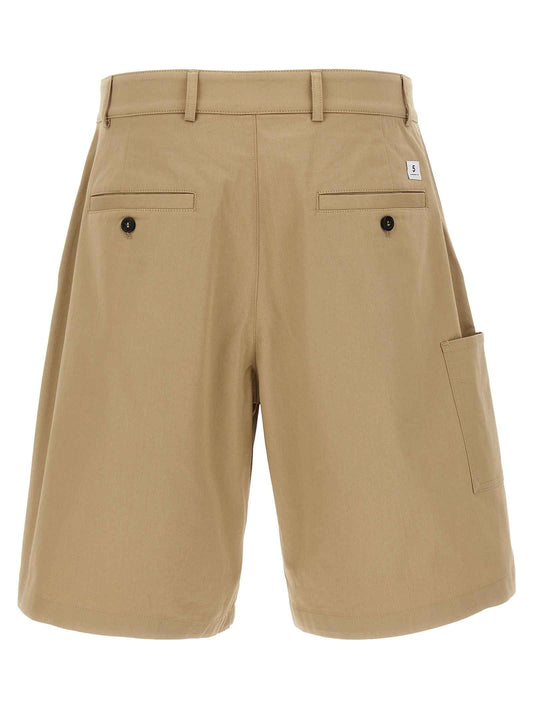 Beige Cotton Bermuda Shorts