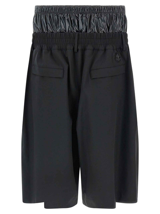 Black Polyamide Bermuda Shorts