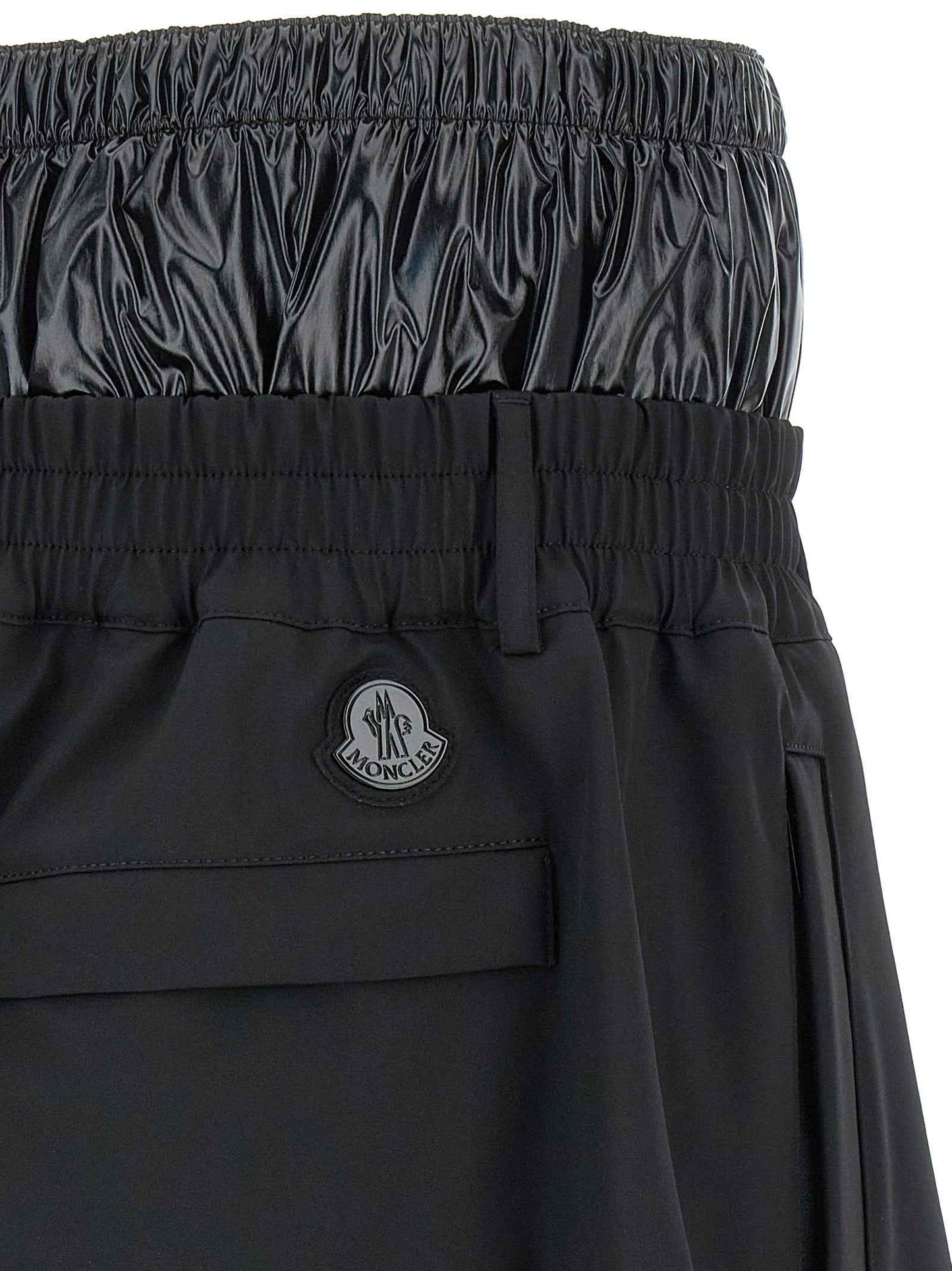 Black Polyamide Bermuda Shorts