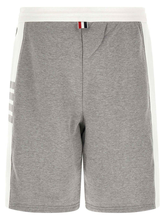 Gray Cotton Bermuda Shorts