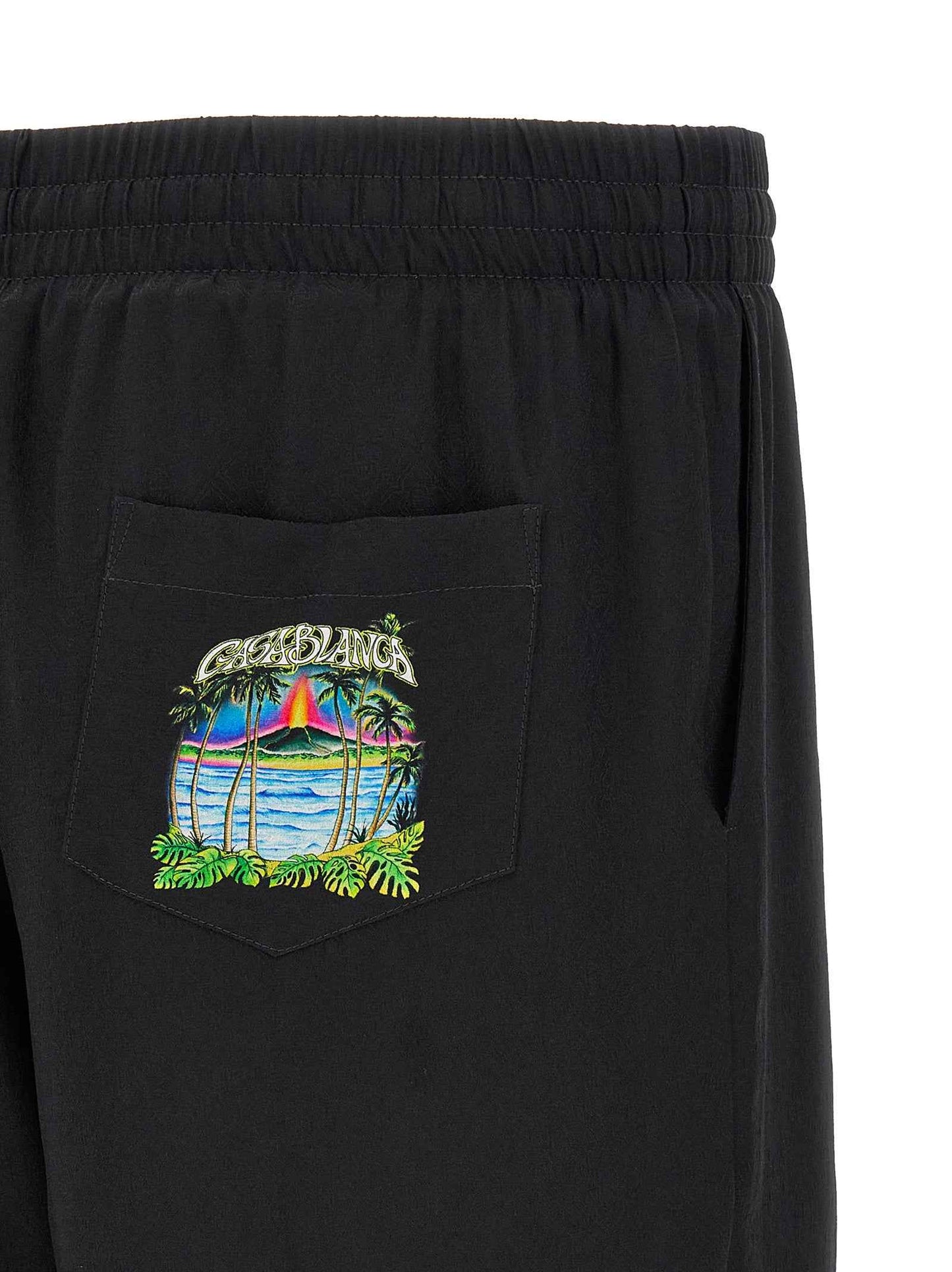 Black Silk Bermuda Shorts