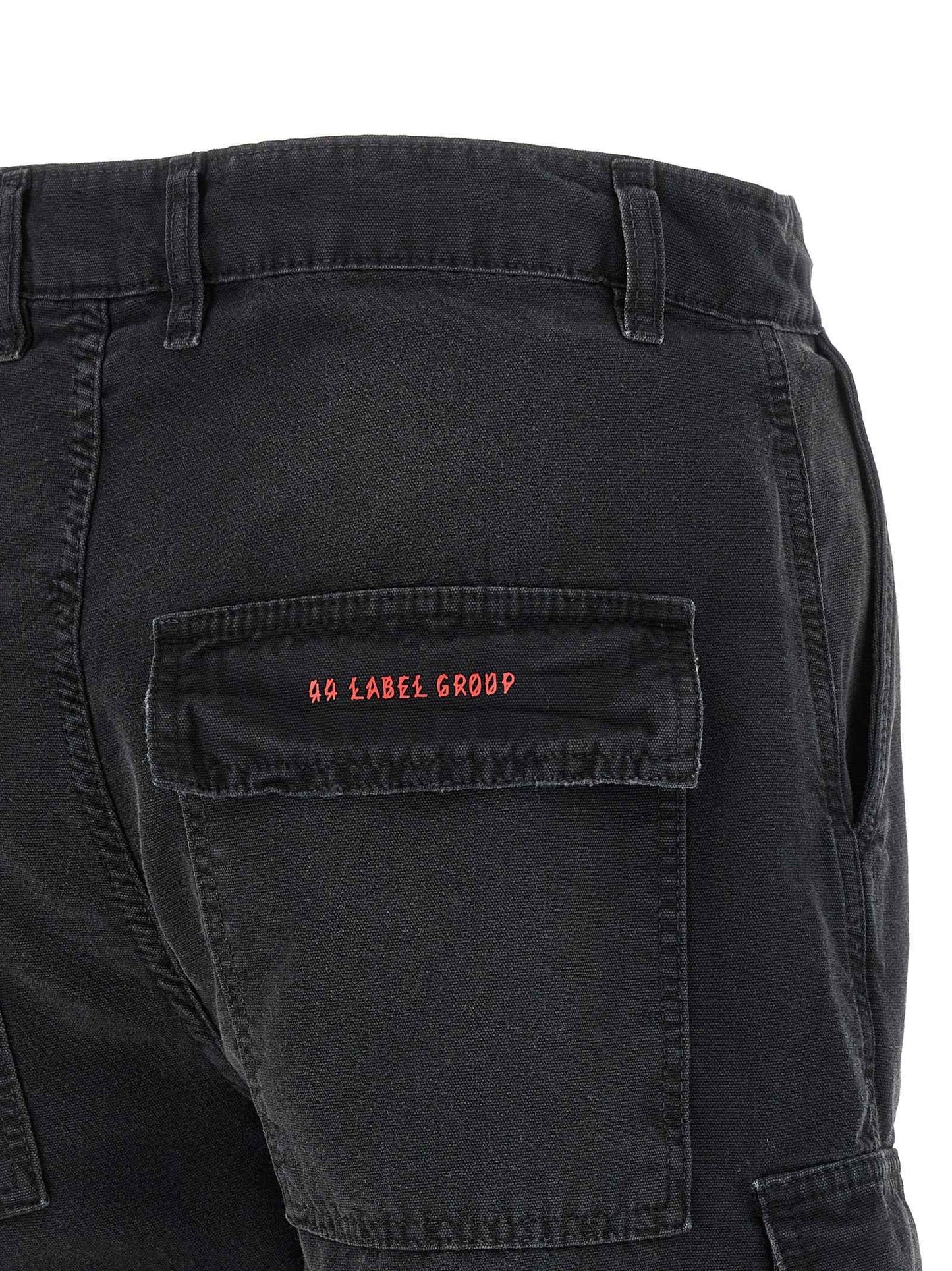 Black Cotton Bermuda Shorts