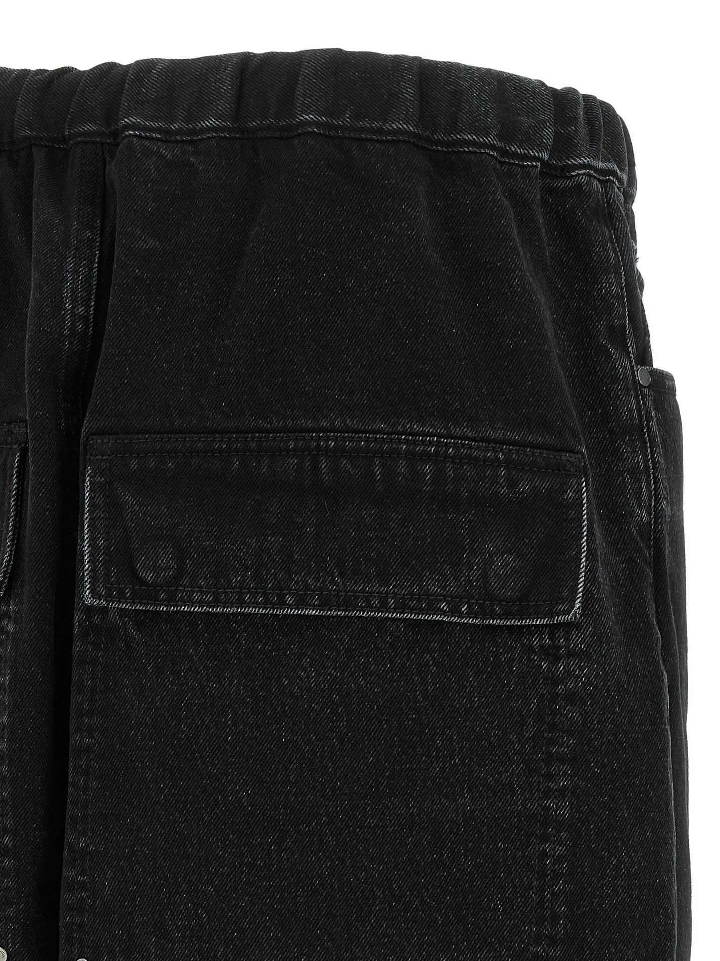Black Cotton Bermuda Shorts