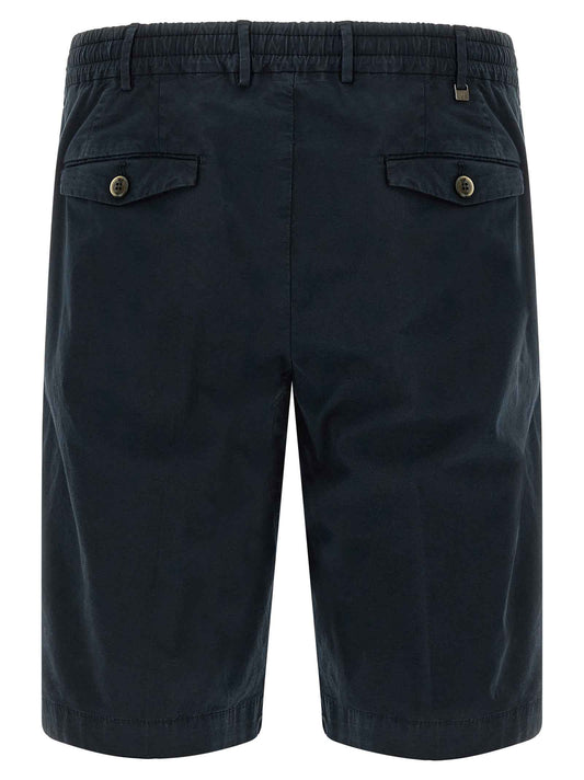 Blue Cotton Bermuda Shorts