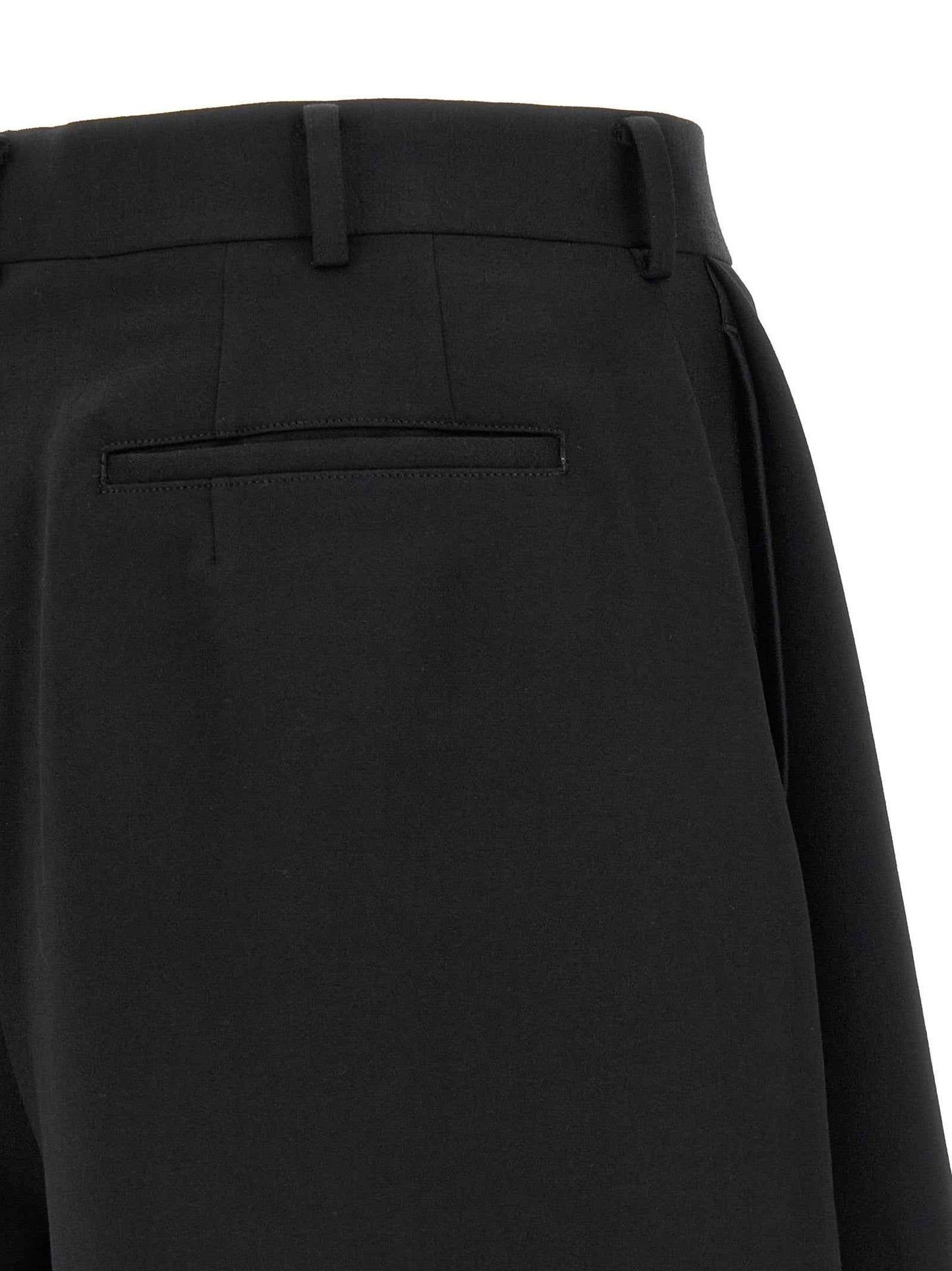 Black Wool Bermuda Shorts