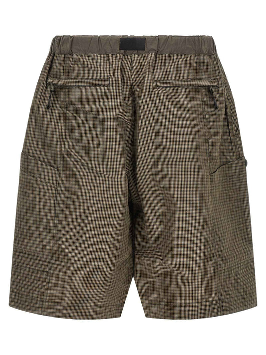 Bicolor Linen Bermuda Shorts