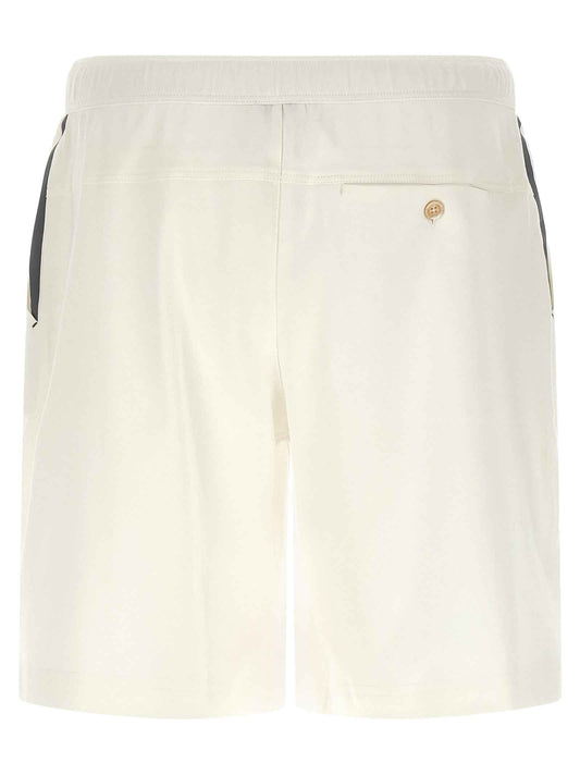 White Cotton Bermuda Shorts