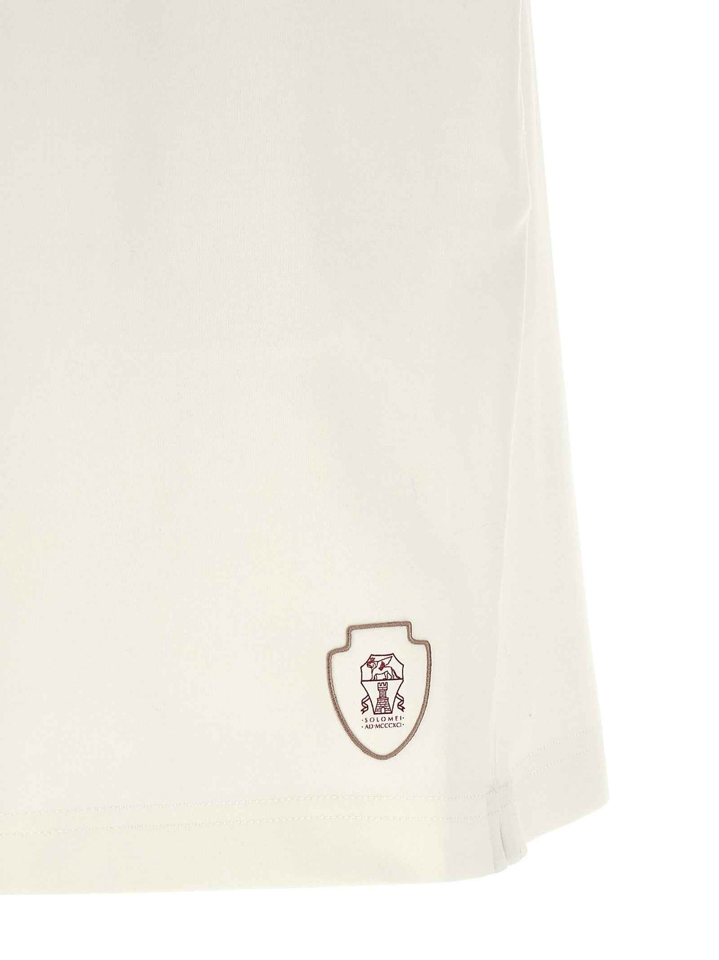 White Cotton Bermuda Shorts