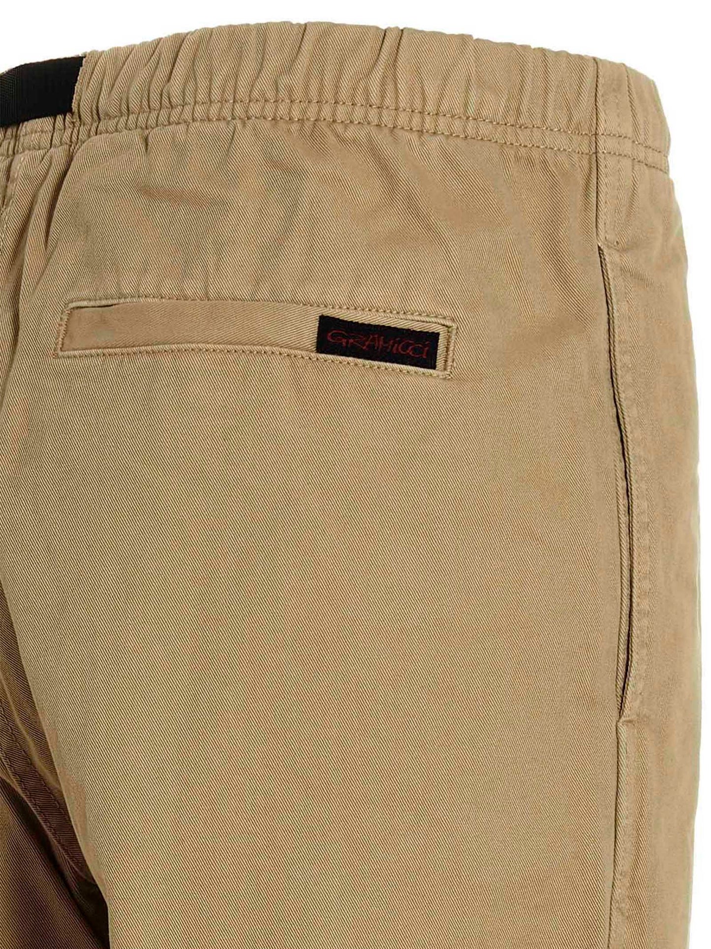Beige Cotton Casual Pants
