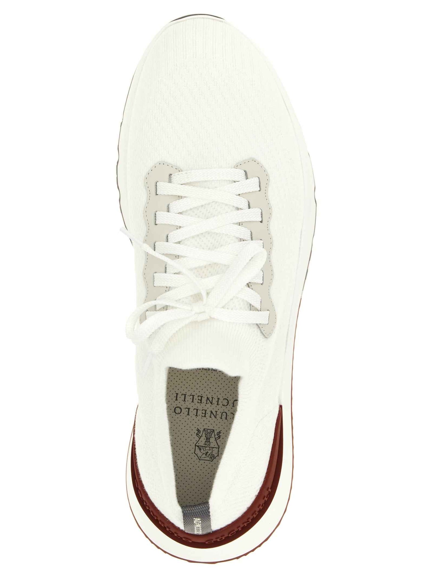 White Polyethylene Athletic Sneakers