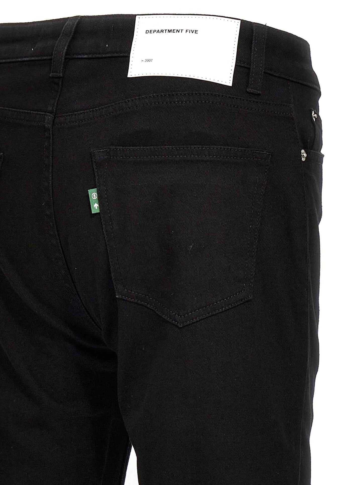 Black Cotton Skinny Jeans