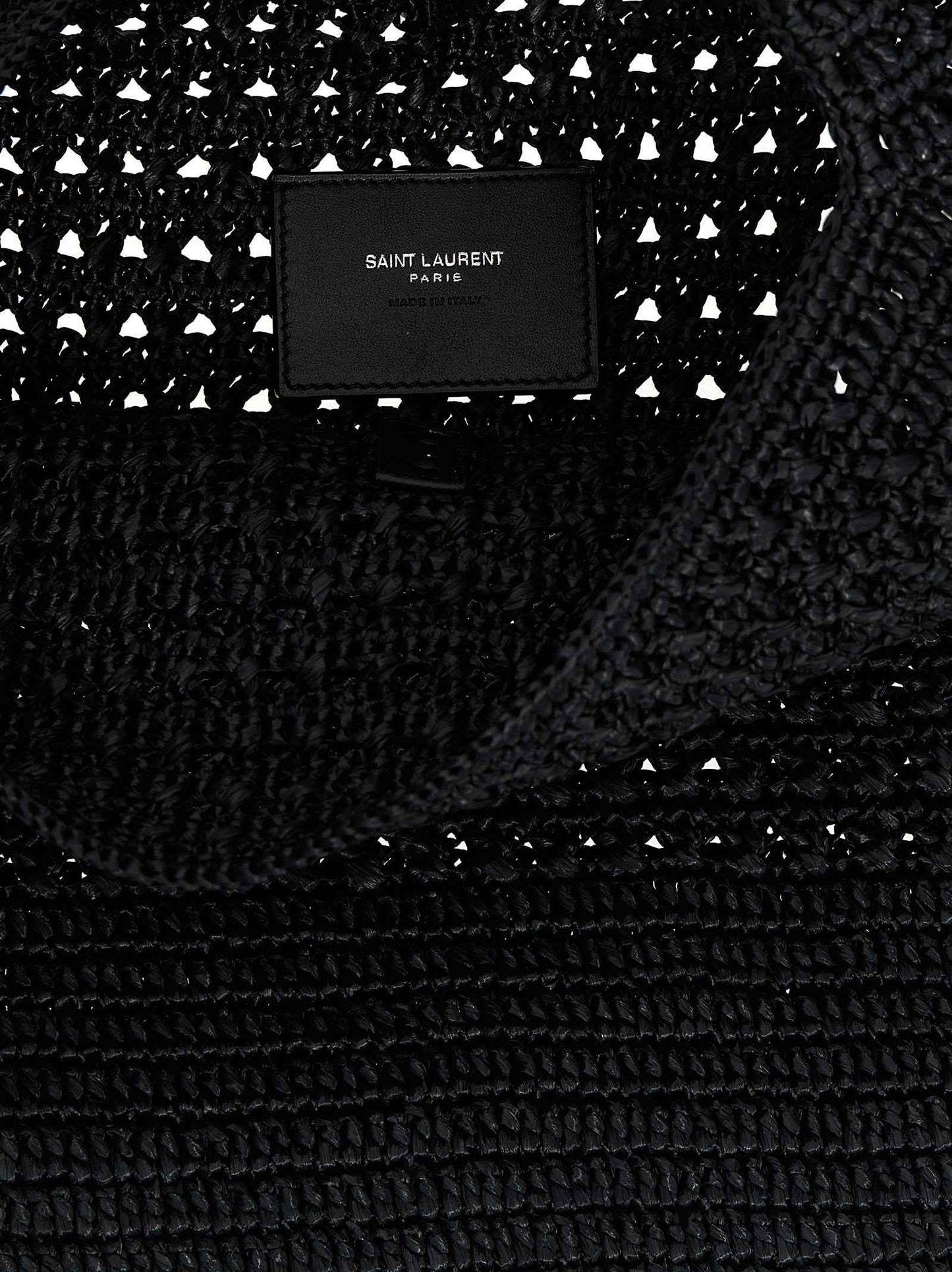 Black Raffia Tote Bag