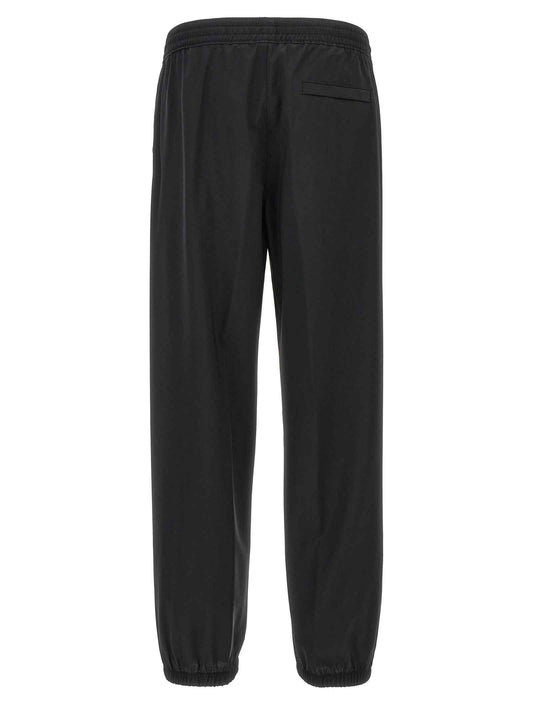 Black Virgin Wool Casual Pants