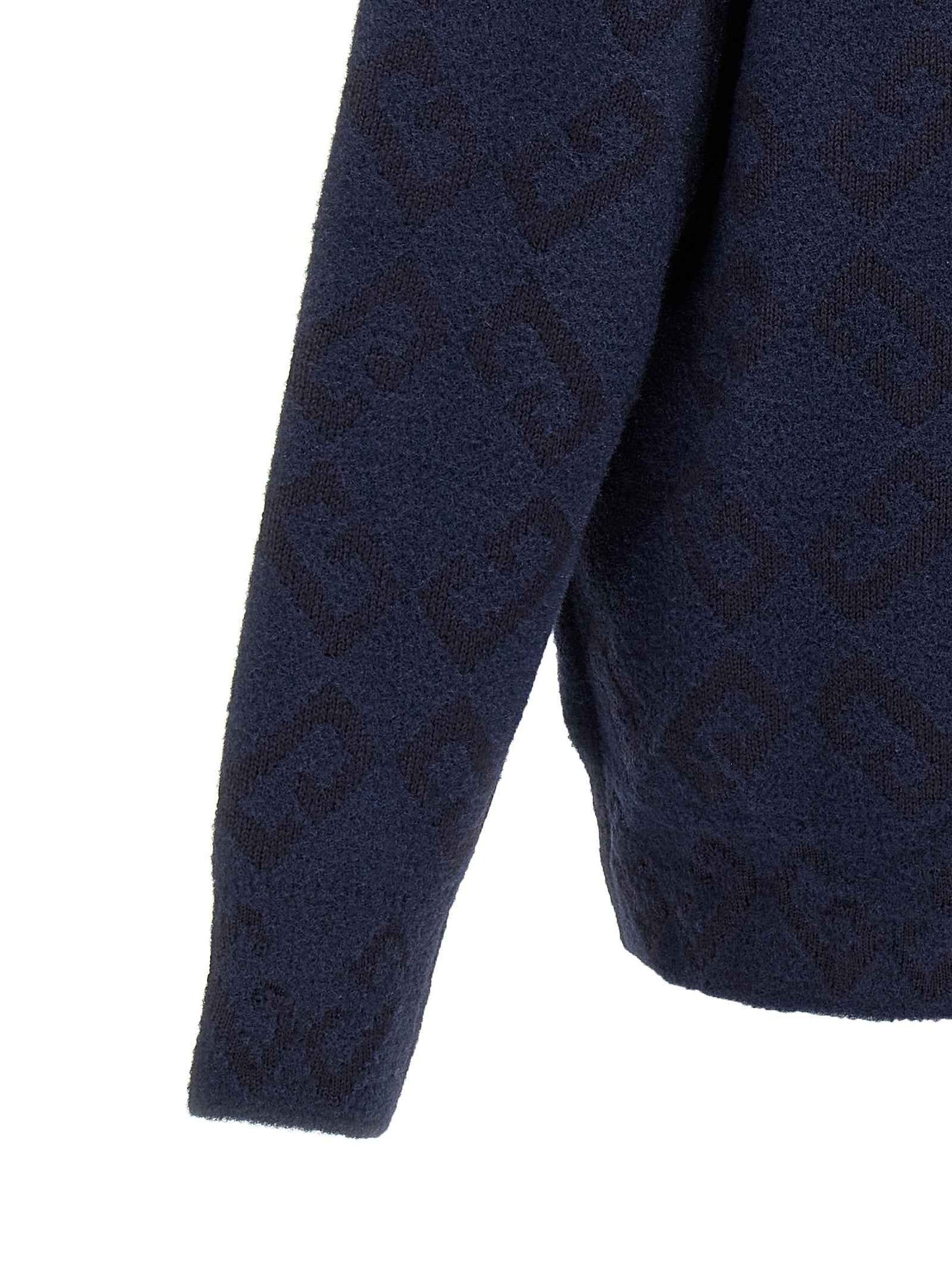 Blue Wool Cardigan