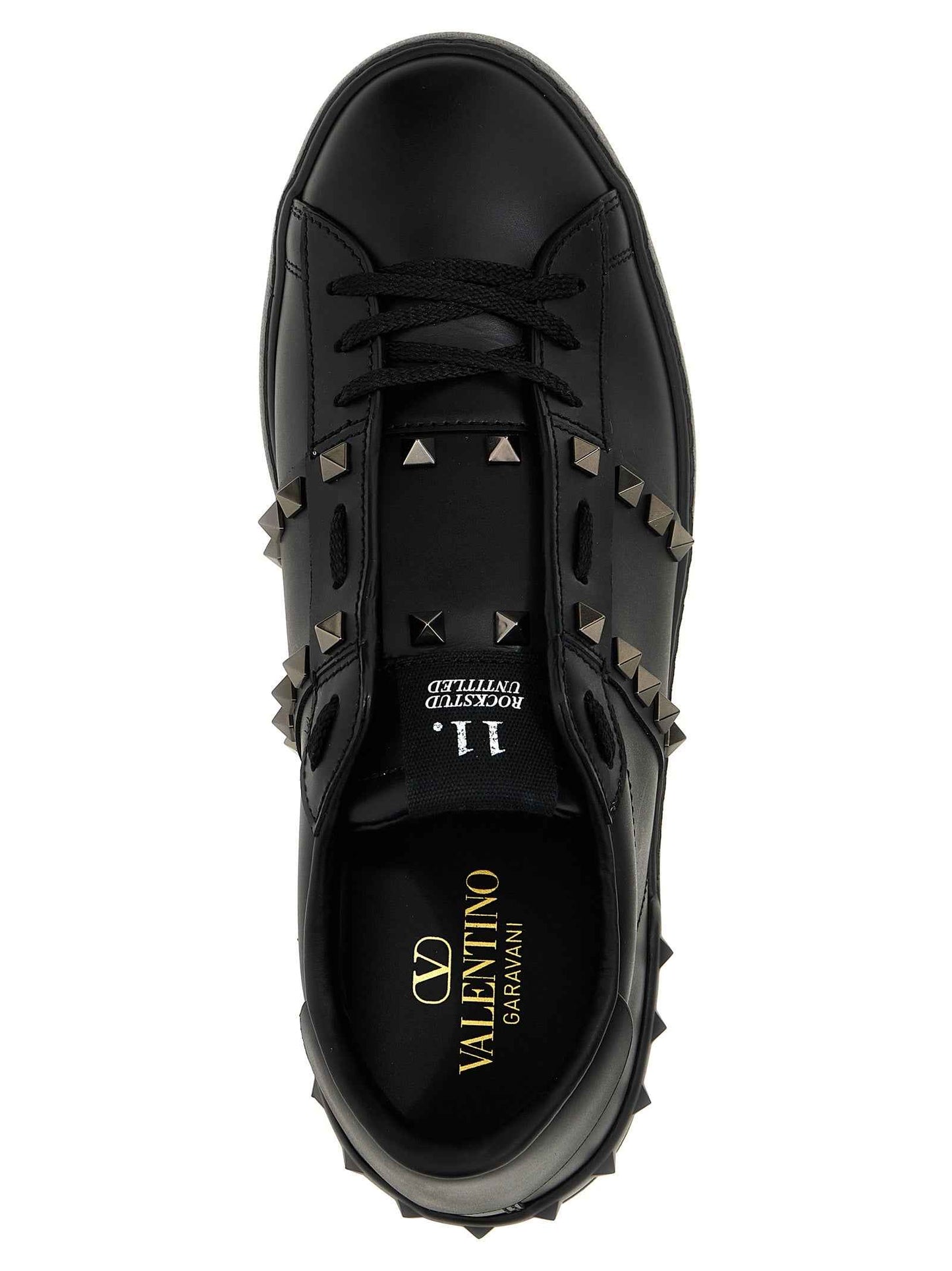 Black Calfskin Low Top Sneakers