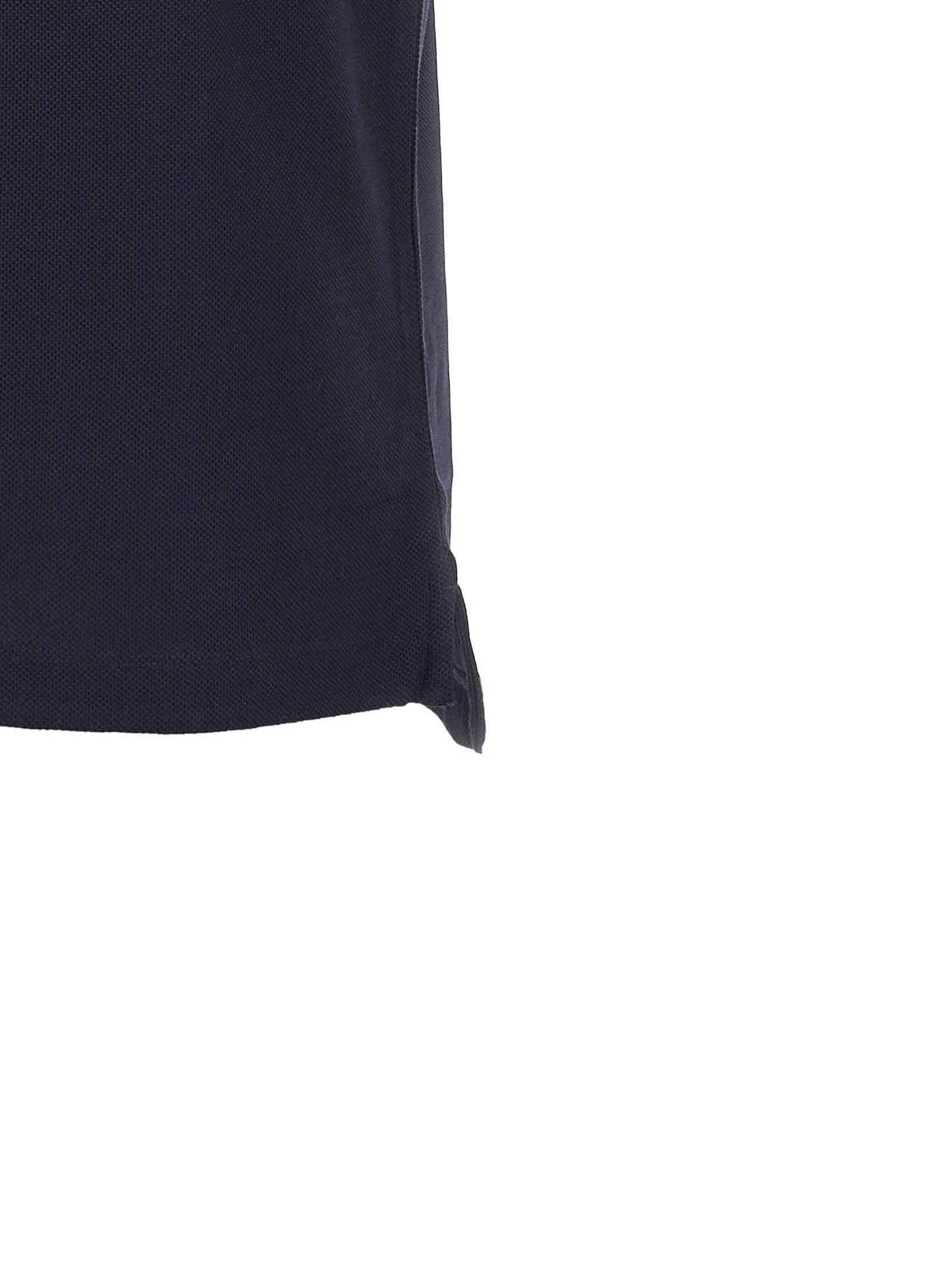 Blue Cotton Polo Shirt