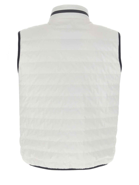 White Polyamide Sleeveless Jacket