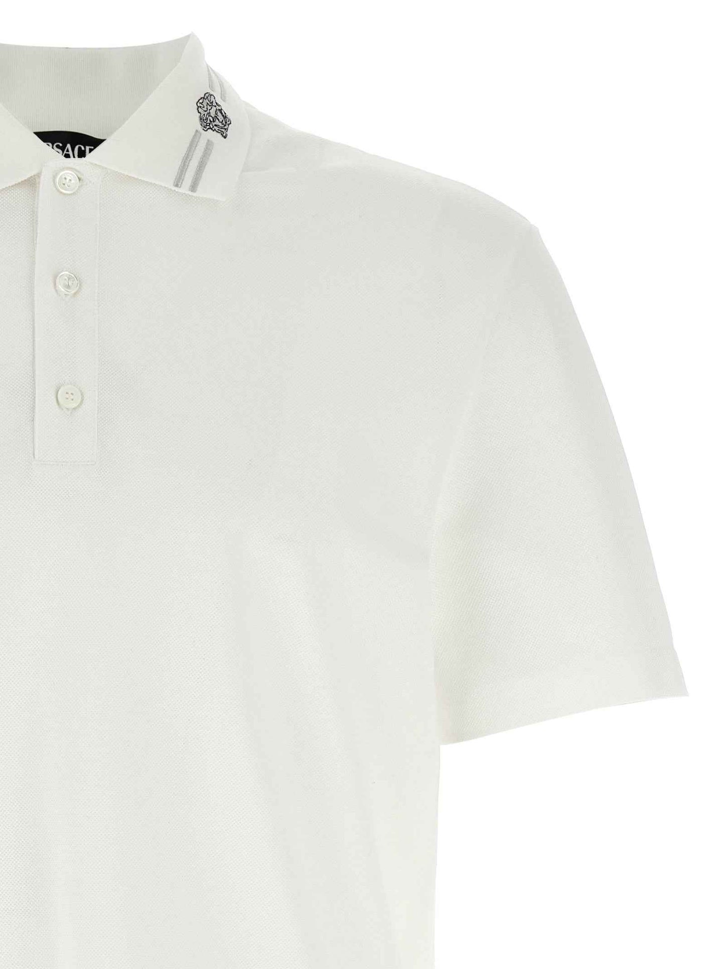 White Cotton Polo Shirt