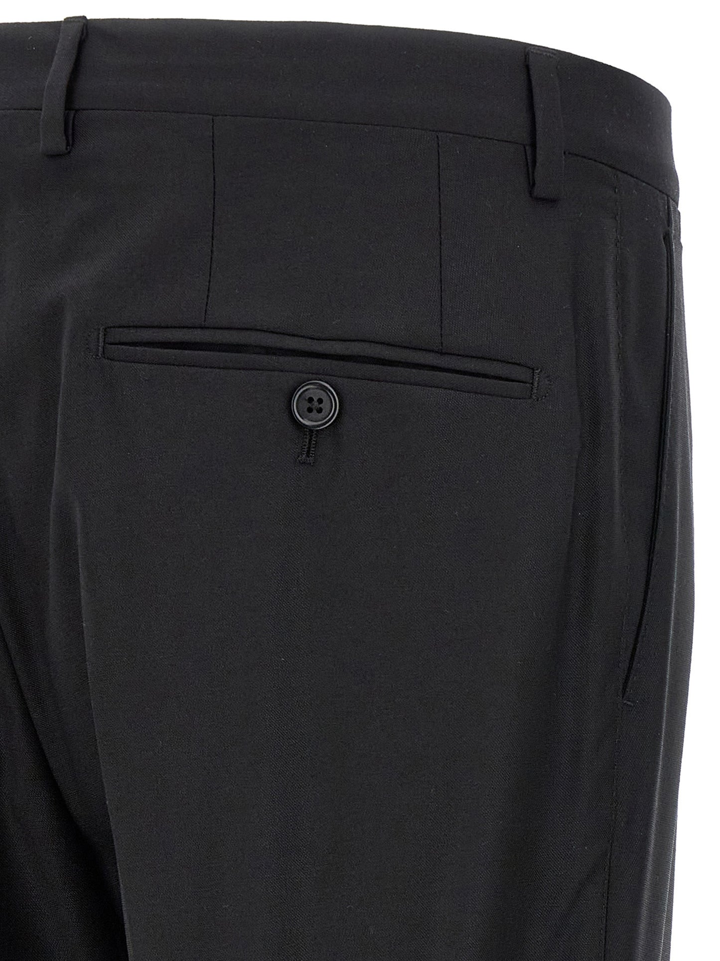 Black Virgin Wool Two-Piece Suit