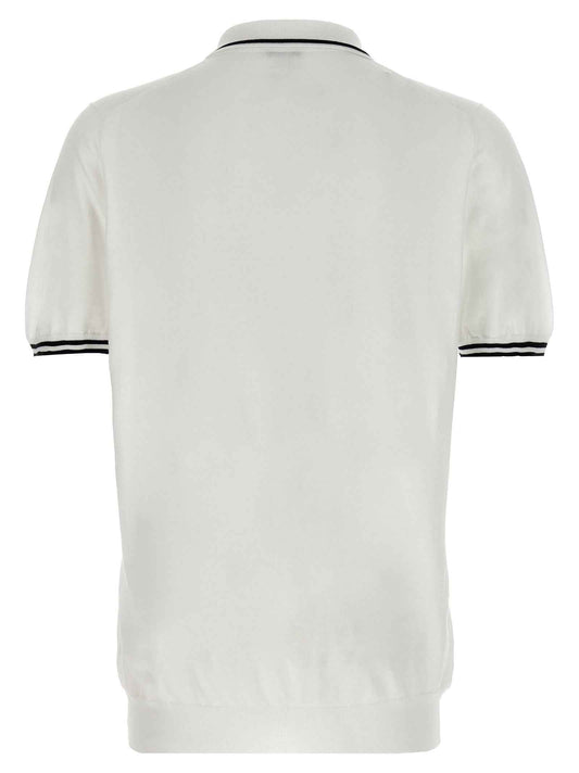 White Cotton Polo Shirt