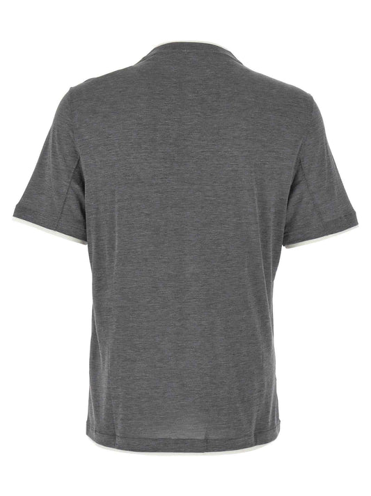 Gray Silk T-Shirt