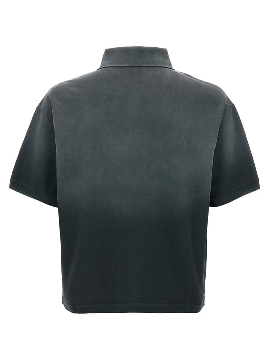 Gray Cotton Polo Shirt