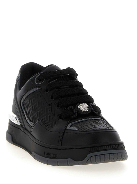 Black Calfskin Athletic Sneakers