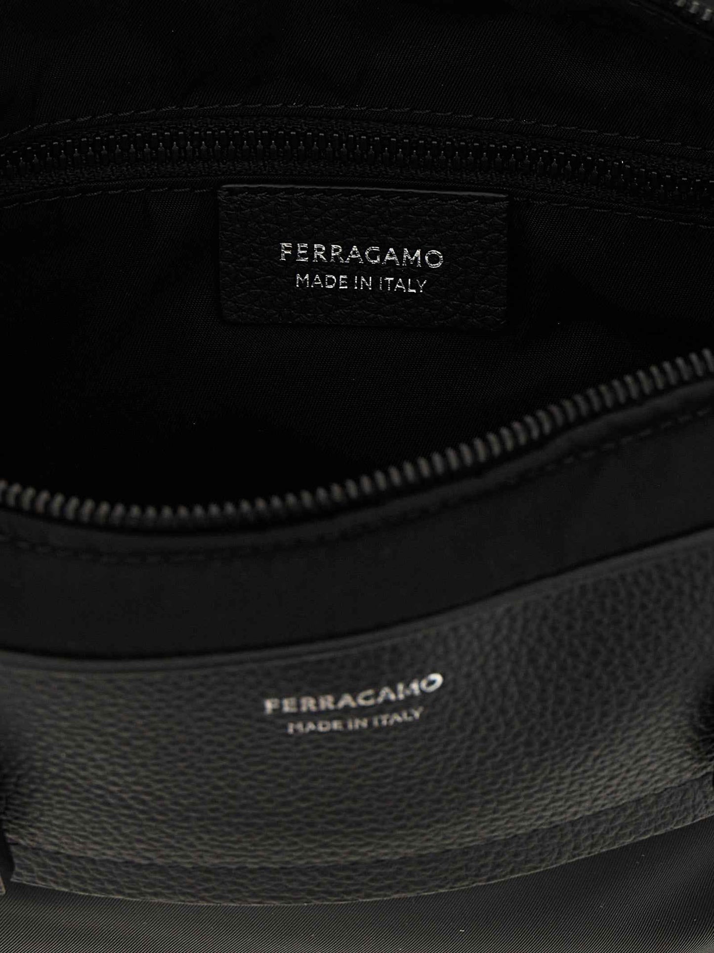 Black Fabric Crossbody Bag