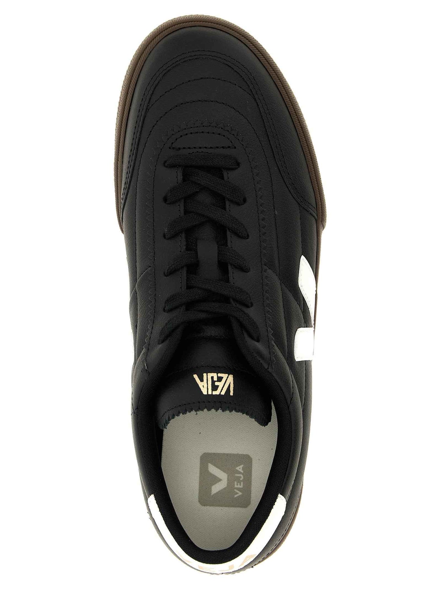 Bicolor Genuine Leather Low Top Sneakers
