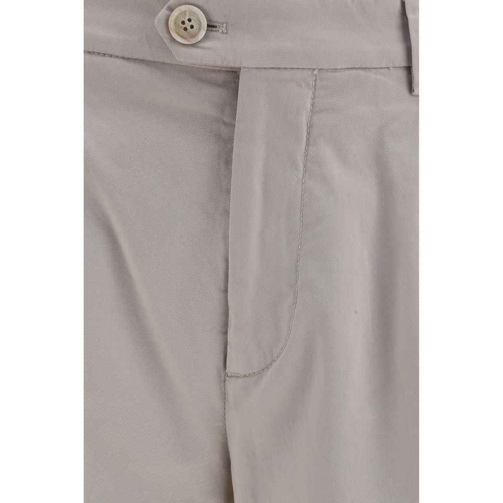 Beige Cotton Chino Pants