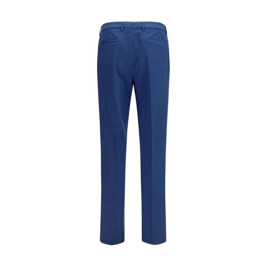 Blue Cotton Chino Pants