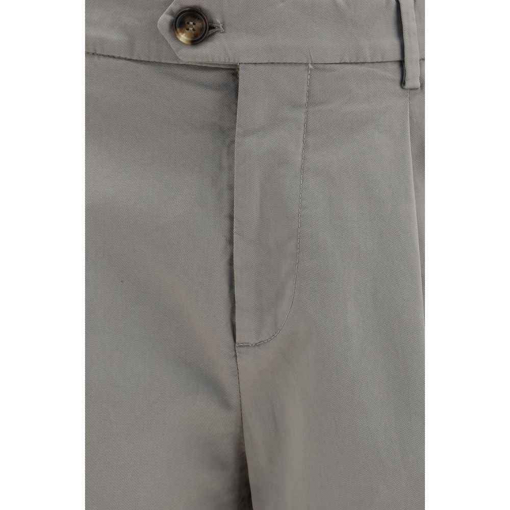 Bicolor Cotton Chino Pants