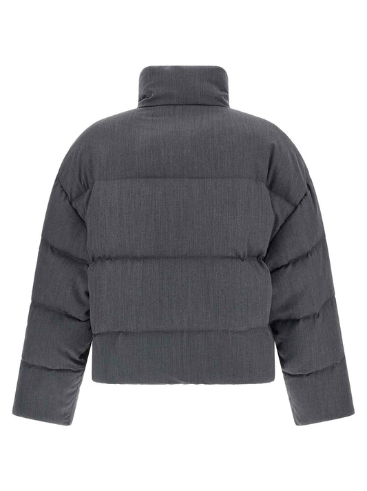Gray Wool Full-Length Jacket