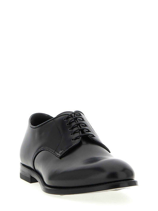 Black Calfskin Oxfords And Derbies