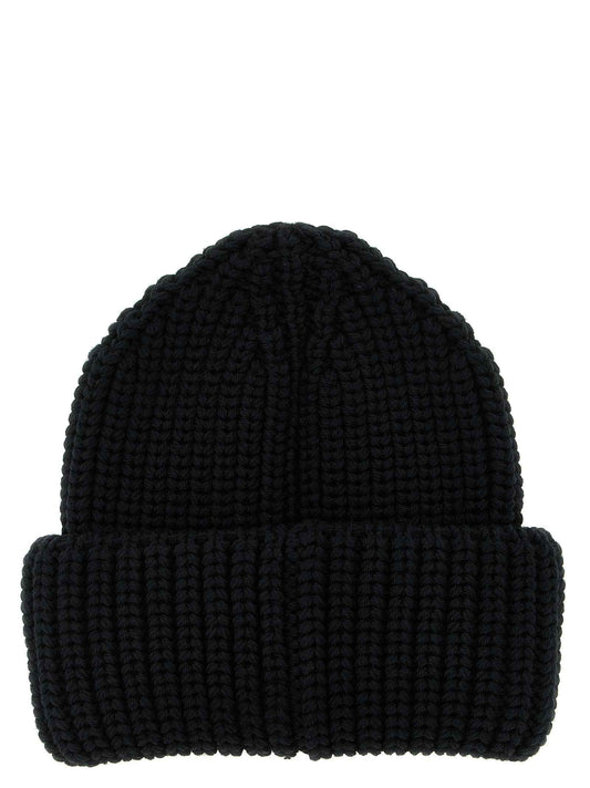 Black Virgin Wool Beanie