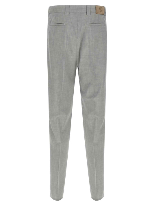 Gray Virgin Wool Dress Pants