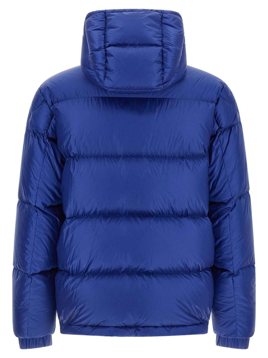 Blue Polyamide Full-Length Jacket