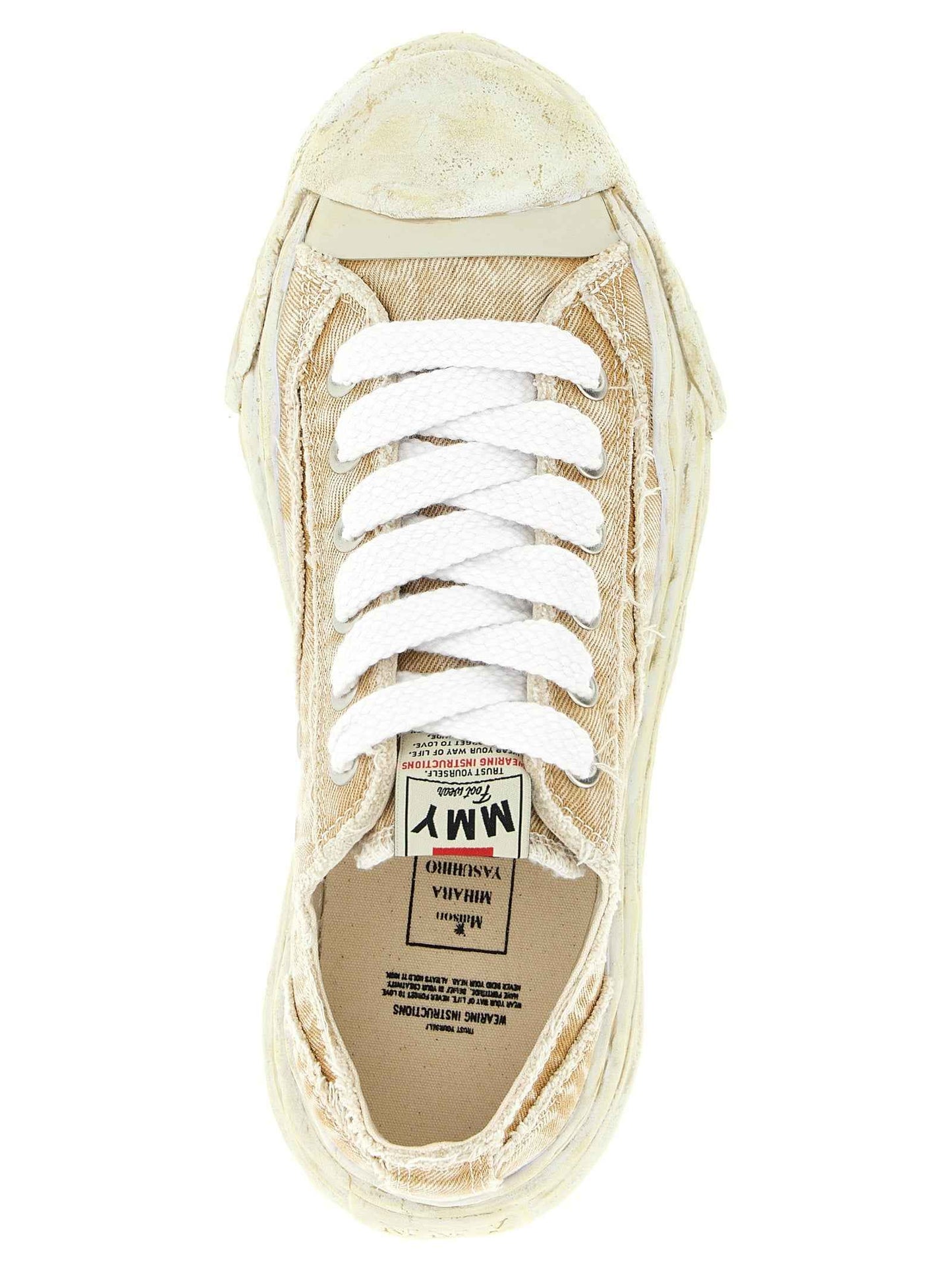 Beige Cotton Sneakers