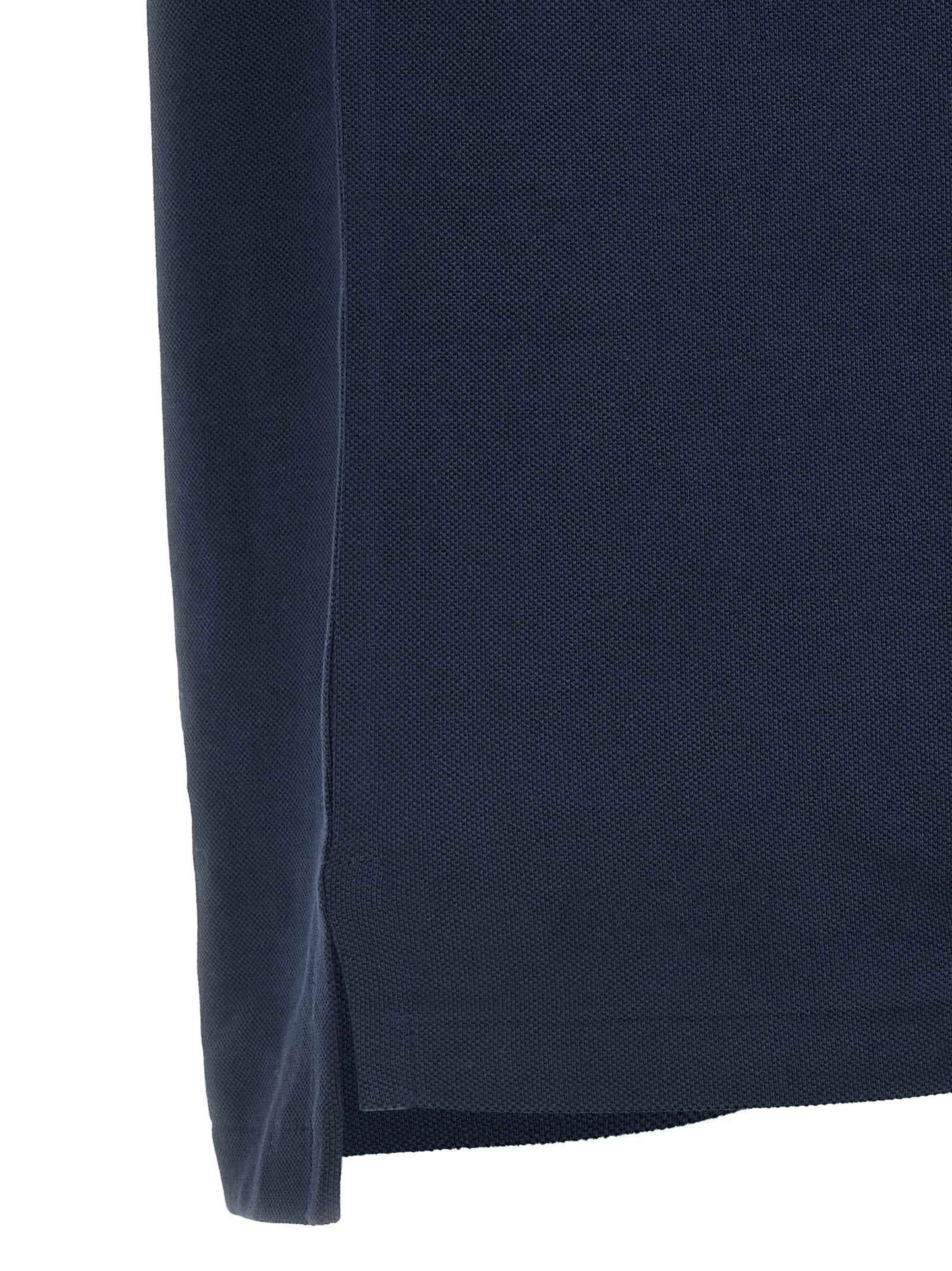 Blue Cotton Polo Shirt