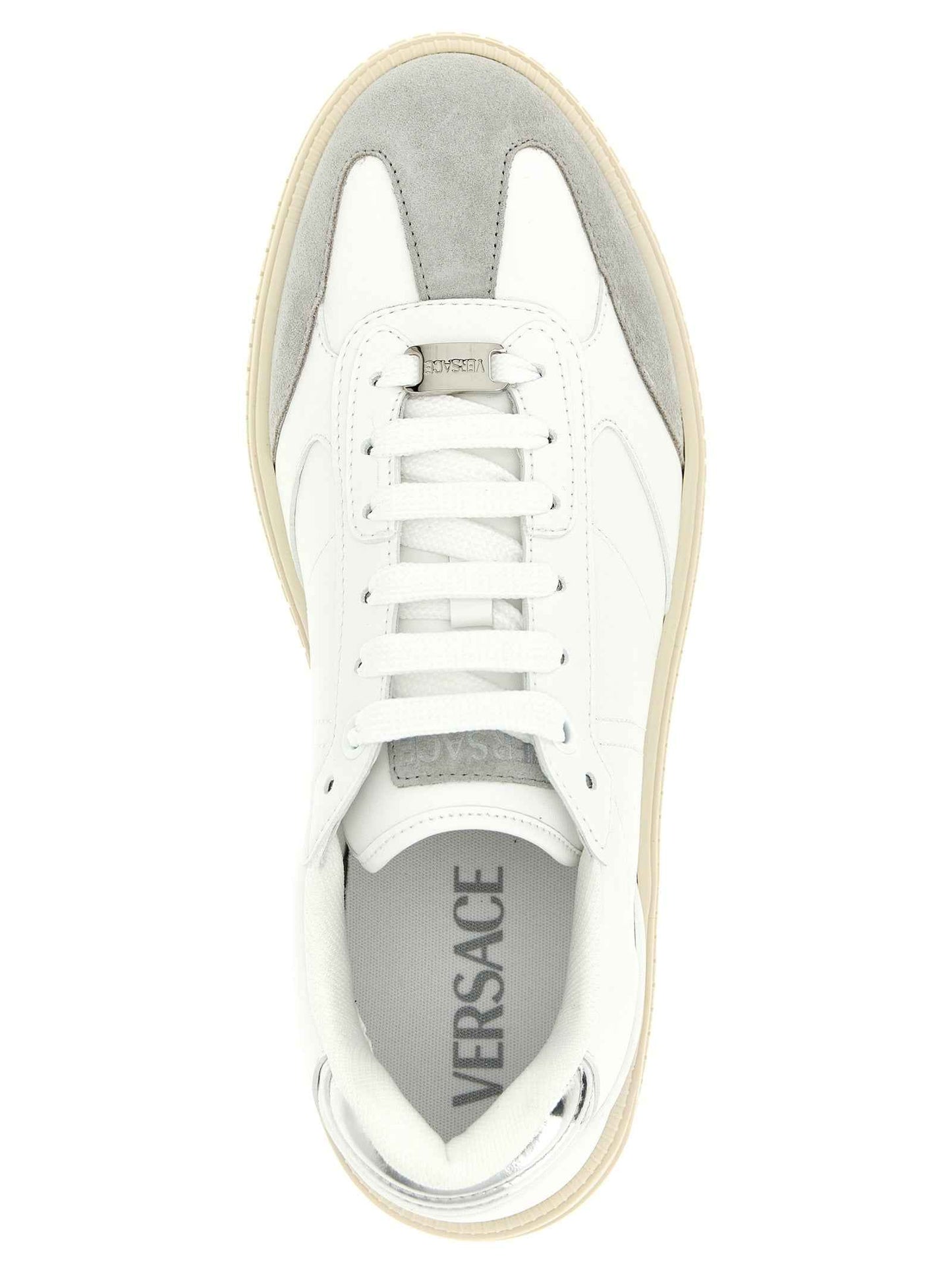 White Calfskin Low Top Sneakers