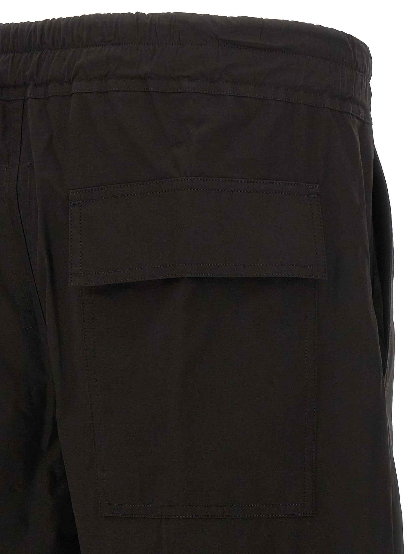 Black Cotton Casual Pants
