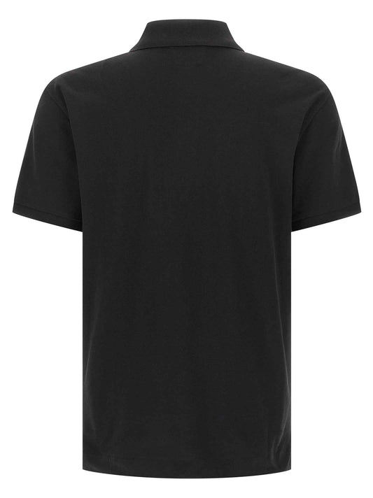 Black Cotton Polo Shirt
