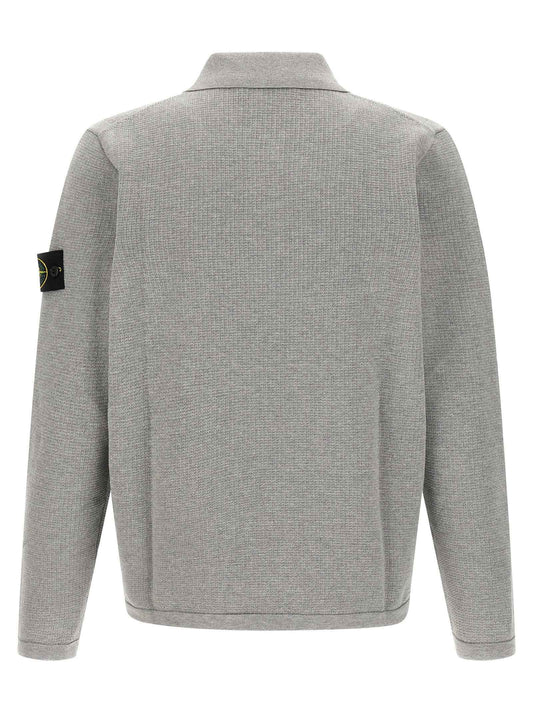 Gray Cotton Polo Shirt